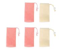 Sluffs 5 Pcs Exfoliating Mesh Soap Pouch Soap Saver Bag Cleansing Foaming Nets Body Facial Cleaning Tool Durable and Long Lasting