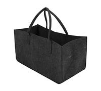 Sluffs Black Storage Box with Handle, Felt Storage Basket, Foldable Open Storage Bins for Clothing Portable Thick Felt Gift Basket.