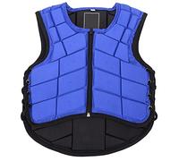 Sluffs Chaleco Ecuestre para niños Espuma de amortiguación Acolchado Seguridad Equipo de protección para Montar a Caballo Protector Corporal Chaleco para Montar a Caballo Azul Protector (CM)