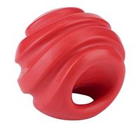 Sluffs Dog Treat Toy Ball, Tooth Cleaning，TPR Red Pet Teeth Grinding Cleaning Educational Interactive Training Toy for Dogs