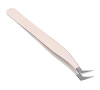 Sluffs Eyelash Tweezers Stainless Steel Eyelash Extension Tweezers Straight and Curved Tip Stainless Steel Silver for Individual Lashes.