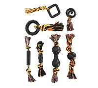 Sluffs Pet Chewing Teeth Cleaning Interactive Rope Toy Gift Set for Big Medium Small Size Dogs - Small/Medium Dog Chew Toy for Puppies & Adult Dogs - Interactive Tug of War Rope, D
