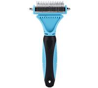 Sluffs Pet Undercoat Rake Comb Out Easily 2 Sided Dematting Safe Deshedding Brush, Effective Dog Brush Set Removing Knots, Mats, Extra Wide