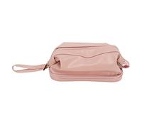 Sluffs Pink Make up Bag, Portable Toiletry Bag Organizer Multifunction Multi Layer Makeup Bag with Handle and Divider for Women Girls.