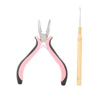 Sluffs Professional Stainless Steel Tape Hair Pliers Nano Tool with Non Slip Grip for Removing Micro Rings,Pulling Hook Needle for Nano Beads and Microlink Beads.