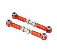 Sluffs RC Steering Link MJX 14210 14209 16208 16209 1/14 with 2PCS servo Rod Arm Aluminum Alloy RC Car Accessories (Rouge)