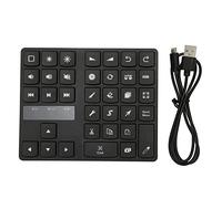 Sluffs Teclado ergonómico de 35 Teclas con una Sola Mano, Teclado de Dibujo con Teclado de atajo de Control Remoto, Teclado de atajo de Dibujo con Mini dial para lápiz y Tableta de