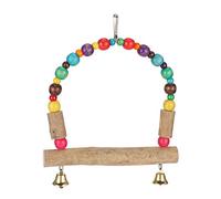 Sluffs Wood Pet Small and Medium Parrot Swing with Hook Playing Biting Supply for Parakeets,Cockatiels,Lovebirds,Conures,Budgie,Macaws,Lovebirds,Finches and Other Small Pets