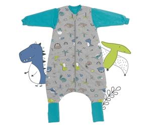 Slumbersac Saco de Dormir Bebe con pies Modal para Todo el año 80 cm Dinosaurio 2.5 TOG Oeko-Tex | Saco Dormir Bebe con piernas y Mangas largas para tamaño del Cuerpo 80-90 cm