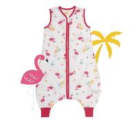 Slumbersac Saco de dormir bebe con pies para el verano 100 cm Flamenco 0.5 Tog de muselina | Saco dormir con piernas para tamaño del cuerpo 100-110 cm | Saco de dormir de verano
