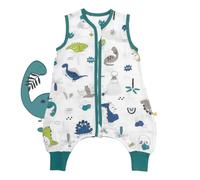Slumbersac Saco de dormir bebe con pies para el verano 60 cm Dinosaurio 0.5 Tog de muselina | Saco dormir con piernas para tamaño del cuerpo 60-70 cm | Saco de dormir de verano