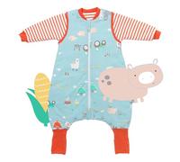 Slumbersac Saco de dormir bebe con pies para todo el año 110 cm Granja 2.5 Tog Oeko-Tex | Saco dormir con piernas y mangas largas para tamaño del cuerpo 110-120 cm algódon orgánico