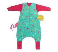 Slumbersac - Saco de dormir para bebé con pies, 2,5 tog, 80 cm, algodón orgánico flamenco, saco de dormir con piernas para tamaño de cuerpo 80-90 cm | Saco de dormir con mangas extraíbles, Granja, 80