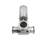 SLUSHSPYF Bola neumática de 3 vías Acero Inoxidable SS304 Tri Abrazadera Aire Tres Instalación rápida Tipo T/Tipo L(19 L-Type)