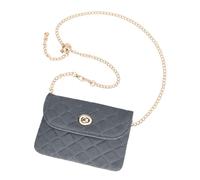 Sluxa Riñonera Chian para mujer, bolso de mezclilla Fasion para mujeres y adolescentes, bolso cruzado a cuadros de diseñador para mujer., Gris, M