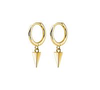 SLUYNZ Sterling Silver Spike Hoop Earrings for Women Geometric Small Hoop Huggie Earrings Drop Men Earrings