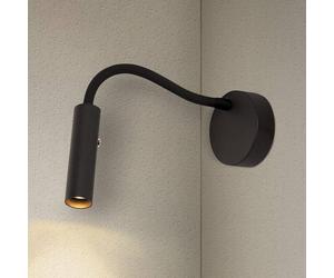 SLV Karpo Goose aplique de pared LED, atenuable, negro True