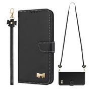 SLWYF Funda para Google Pixel 11/Pixel 11 Pro, Carcasa Protectora Antigolpes, Soporte Plegable y Correa de muñeca, Ranura para Tarjeta, Cover Cuero Avanzado PU Carcasa - Negro