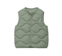Slxbear Chaleco casual para niñas y niños, cuello redondo, sin mangas, suave, ligero, con botones, color sólido, ajuste holgado, abrigos, cómodos, transpirables, para la escuela, vacaciones, al aire