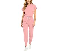Slxbear Conjunto de ropa quirúrgica para mujer, conjunto de uniforme médico de enfermera, transpirable, con múltiples bolsillos, sólido, duradero, para enfermería, 2 piezas, rosa A, M