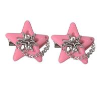 SLXLYH 1 pieza/2 pinzas para el pelo con forma de estrella para niñas, accesorios encantadores antideslizantes, decoración decorativa para el cabello (2 unidades)