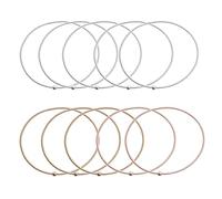 SLXLYH 10 pulseras de metal con tornillo de apriete para la cabeza, se pueden abrir, joyería de bobina para mujer