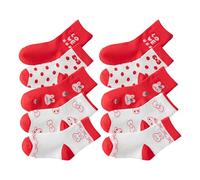 SLXLYH 5 pares de calcetines de pantorrilla con estampado de dibujos animados para niños, algodón peinado, calcetines casuales para deportes, multicolor, para niños y niñas de 1 a 5 años, 62, S, XL