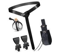 SLXLYH Accesorio medieval en relieve con monedero, disfraz de Halloween, cinturón, bolsillo, accesorio de fiesta de carnaval, Black, See dimensional drawing