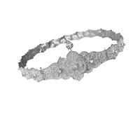 SLXLYH Blingbling - Cinturón de cintura con diseño floral tallado, cadena elaborada para el vientre para boda, 105cm, Aleación de zinc