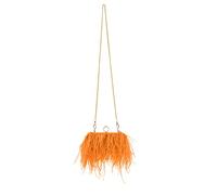 SLXLYH Bolso de mano para mujer, de cóctel, noche, de lujo, con cadena de plumas, bolso de hombro para fiesta, bolso cruzado de felpa, b
