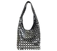 SLXLYH Bolso de piel sintética para las axilas con tachuelas de moda, bolso de noche, bolso de compras para mujeres y niñas, ligero, Black, One Size