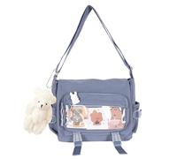 SLXLYH Bolsos cruzados para mujer, bolso de hombro para mujer, bolso de mano de patchwork, Blue Send Bear Penda