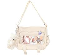 SLXLYH Bolsos cruzados para mujer, bolso de hombro para mujer, bolso de mano de patchwork, White Send Bear Pend