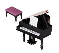 SLXLYH Casas de muñecas Piano Taburete Modelo Muebles Accesorios Adolescentes Niñas Casas de Muñecas Jardín Simulación Juego Instrumentos Musicales Adornos a Granel