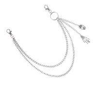 SLXLYH Cinturón de cadena de metal con diseño de calavera, estilo moderno, longitud ajustable, para hombres y mujeres, See size chart, aleación