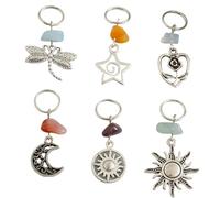 SLXLYH Clips étnicos para el cabello, anillos para rastas, joyería para trenzar, pinzas de peinado, decoraciones para el cabello, 6 unidades