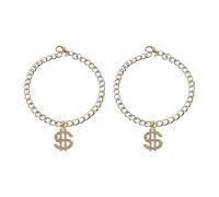 SLXLYH Collar de gatos con colgante de letra de dólar, collar para mascotas, para gatos, niñas, gatos, Navidad, boda, disfraz, collar, 2 unidades