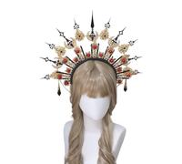 SLXLYH Coronas, diadema, kit de fabricación de manualidades, disfraz de madre Dios, diadema para el sol y señora, tiaras femeninas (Ts84A6)