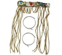 SLXLYH Diadema egipcia de cosplay para mujer, con forma de serpiente, para Halloween, carnaval, fiesta, para adolescentes y adultos (tocado con cuentas de gemas)