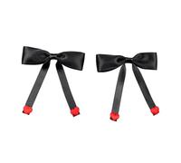 SLXLYH Elegante horquilla para el pelo con lazo, pinza para el pelo francés, pinzas laterales antideslizantes para forma de cabello, 2 unidades (negro)