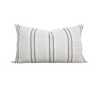 SLXLYH Elegantes fundas de cojín de 30 x 50 cm, 45 x 45 cm, con costuras blancas y negras, para decoración de sala de estar, 1 unidad