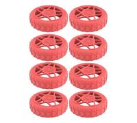 SLXLYH Fundas para ruedas de maleta, prácticas de silicona, mejora la durabilidad, a prueba de golpes, diseños para viajes de negocios, 8 piezas, accesorio de viaje para equipaje, Red