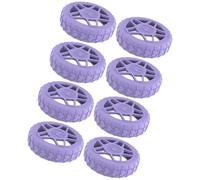 SLXLYH Fundas para ruedas de maleta, prácticas de silicona, mejora la durabilidad, a prueba de golpes, diseños para viajes de negocios, 8 piezas, accesorio de viaje para equipaje, Purple