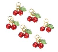 SLXLYH Juego de 6 colgantes de joyería de frutas, accesorios surtidos, accesorios para encontrar adornos, colgante de frutas