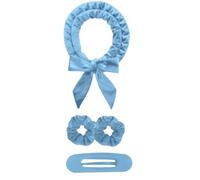 SLXLYH Juego de rizadores de tela suave para un aspecto natural, sin calor, para viajes, rizador de pelo para mujer, 4 unidades (azul juego de caja de 4 piezas)