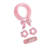 SLXLYH Juego de rizadores de tela suave para un aspecto natural, sin calor, para viajes, rizador de pelo para mujer, 4 unidades (rosa claro, 4 piezas B)