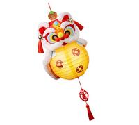 SLXLYH Lámpara tradicional de baile de leones hecha a mano, herramienta de tela para Año Nuevo chino, festival de primavera, decoración del hogar, decoración tradicional de festivales chinos