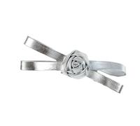 SLXLYH Lazos metálicos plateados elegantes de los años 2000, con clip lateral para el pelo, color rosa metálico, lazos elegantes con lazo de ballet, 2 unidades