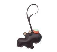 SLXLYH Llavero con diseño de capibaras en capas, accesorio ligero de piel sintética, perfecto para atuendos casuales e ideas de regalo, anillos modernos en forma de animales, colgante de cuero