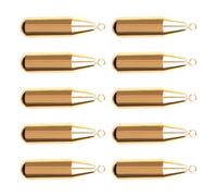 SLXLYH Paquete de 10 plomos de cobre de fundición larga para pesca competitiva, diseño hidrodinámico, plomos inoxidables para agua salada